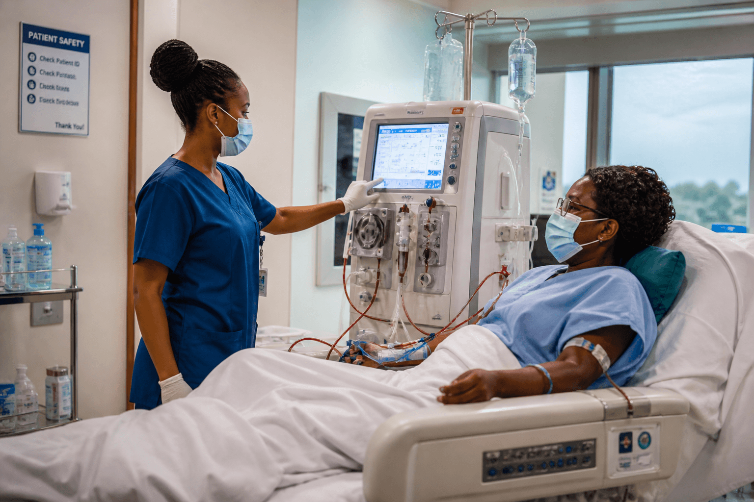 Patient care at Shifah Hospital